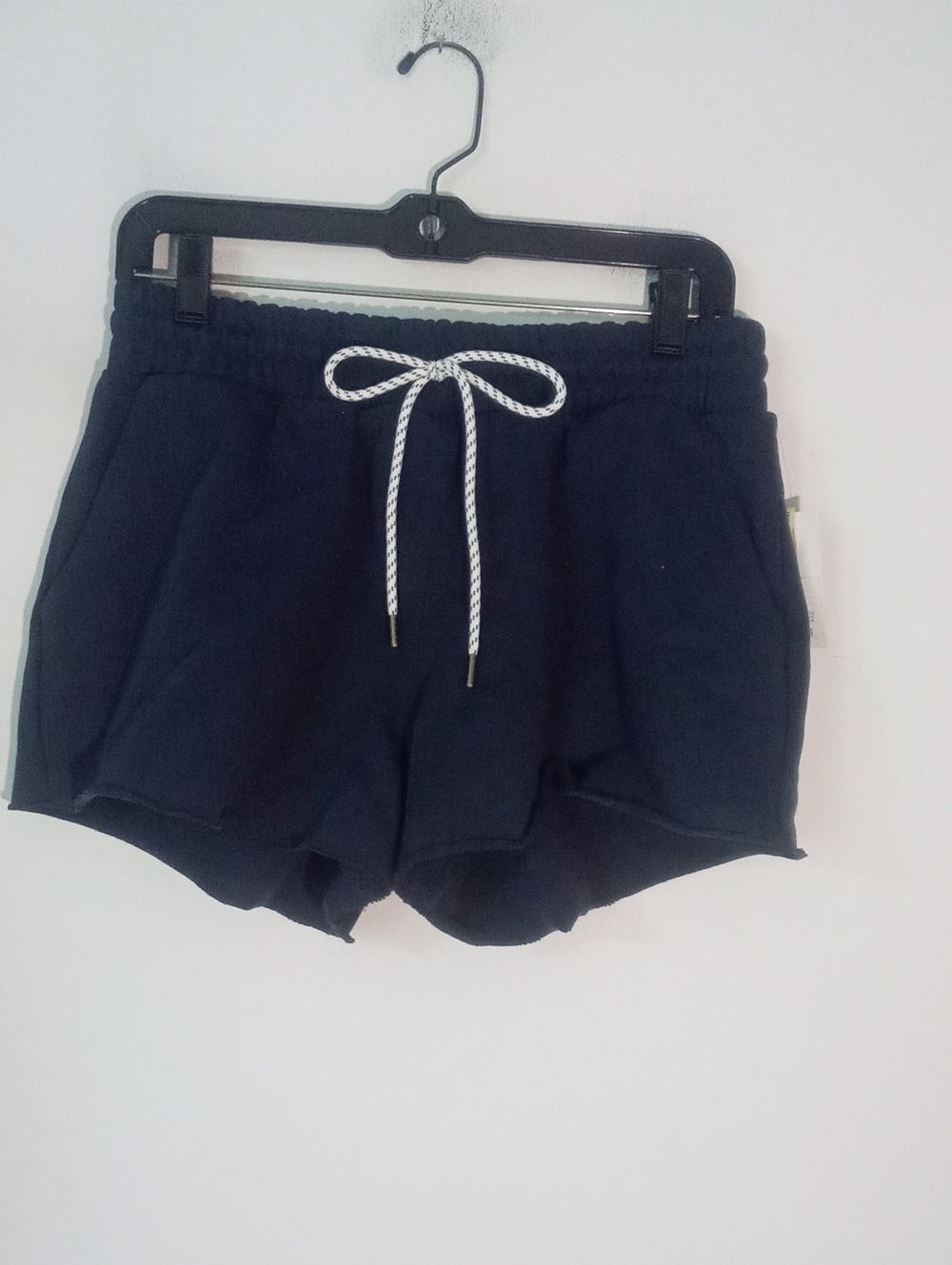 * Parke Navy Drawstring Casual French Terry Shorts Small NWT $35 Elastic Waisr